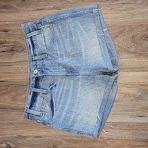 Levi's high-rise light denim shorts